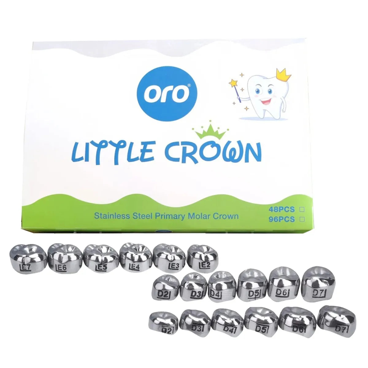 Oro Little Crown Stainless Steel Primary Molar kit