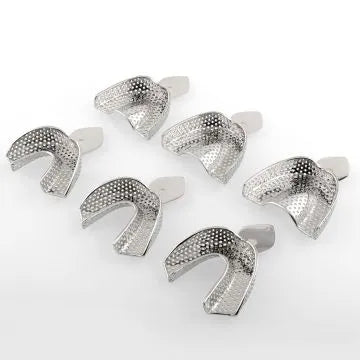 Impression Trays perforated stainless steel (Set of 10)