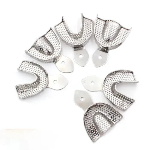 Impression Trays perforated stainless steel (Set of 10)